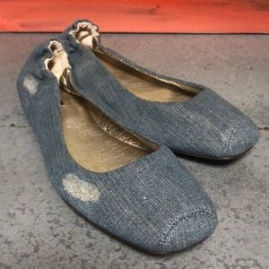 Zigi NY Ballet Flats -Distressed Denim - Size 10